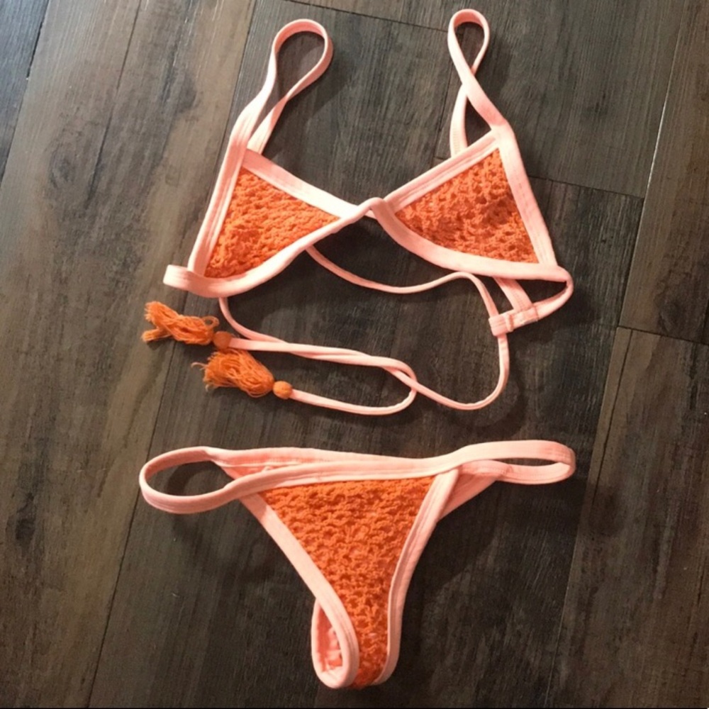 BNWOT posh pua bright orange suit